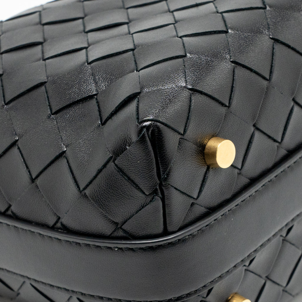 Bottega Veneta Mini Wallace Calfskin Black GHW