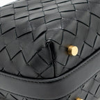 Bottega Veneta Mini Wallace Calfskin Black GHW