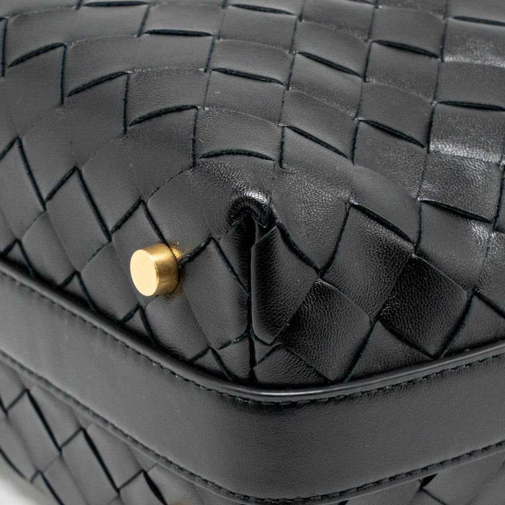 Bottega Veneta Mini Wallace Calfskin Black GHW