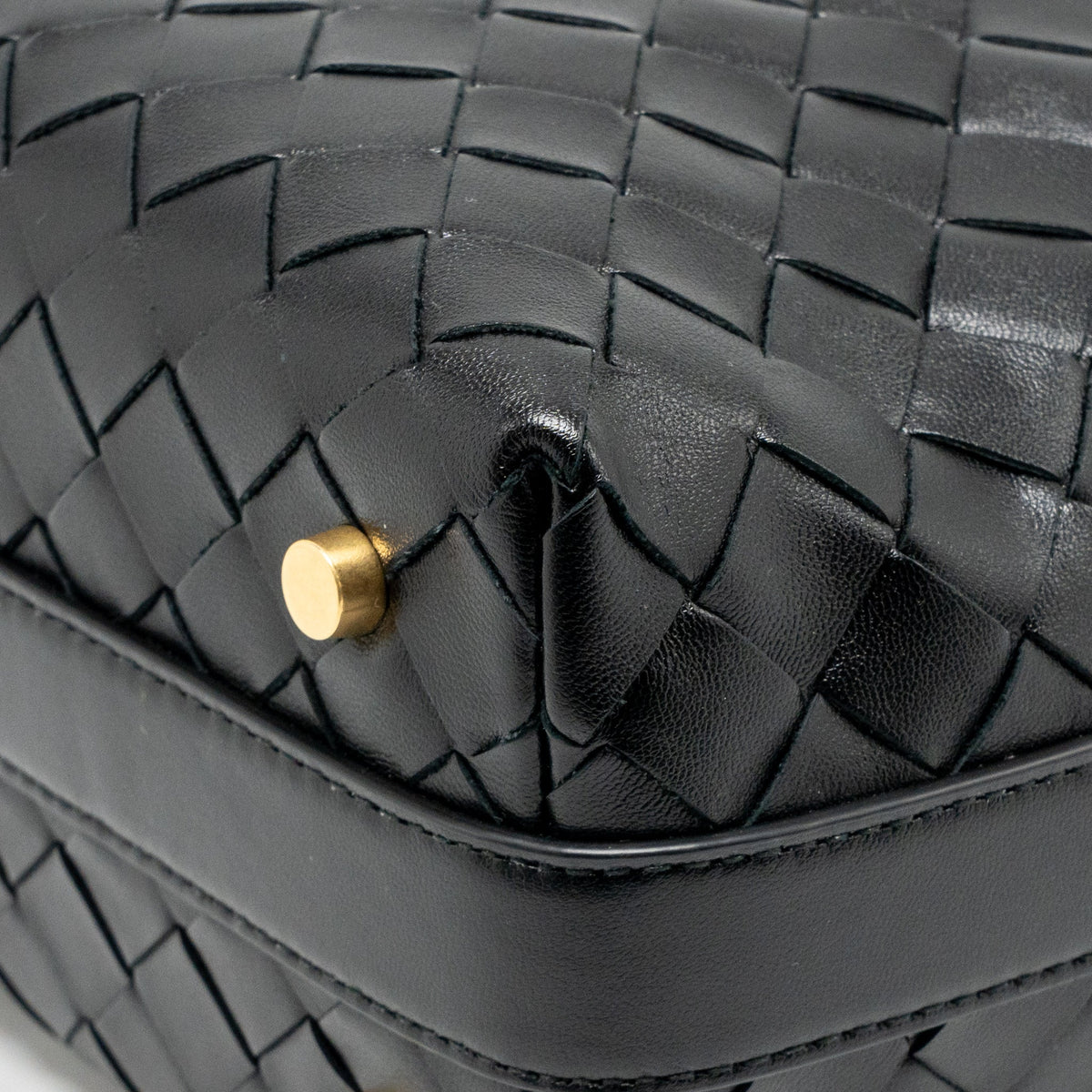 Bottega Veneta Mini Wallace Calfskin Black GHW