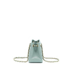 CHANEL 23C MINI BUCKET CAVIAR LIGHT GREY LGHW (MICROCHIP)