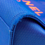 Chanel 21S Large Deauville Tote Shopping Bag Fluorescent Canvas/Leather Blue/Orange SHW