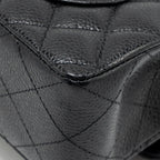 CHANEL SMALL CLASSIC DOUBLE FLAP BAG CAVIAR BLACK GHW (MICROCHIP)