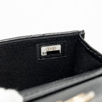 CHANEL MAXI PEARL CLUTCH WITH CHAIN LAMBSKIN BLACK LGHW