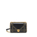 DIOR SMALL STUDDED DIORAMA BLACK GHW