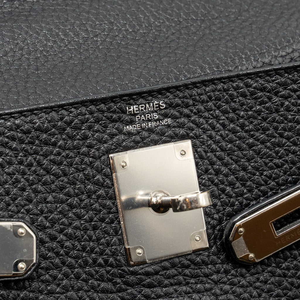 Hermes Kelly 28 Clemence Black SHW