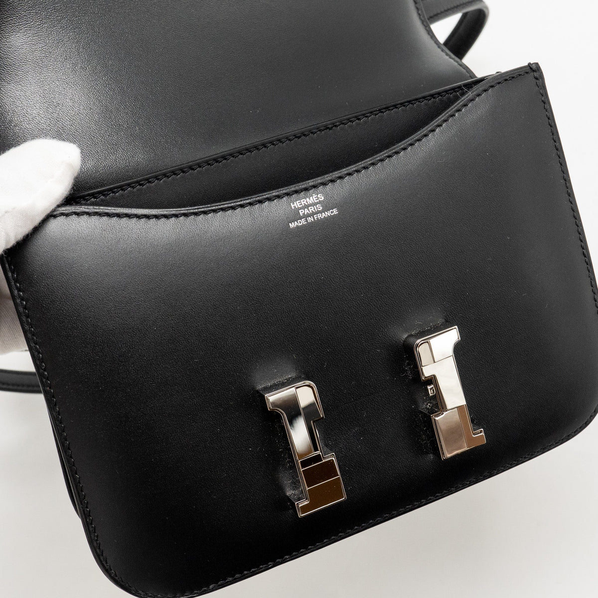 Hermes Mini Constance Studio Disco Limited Monsieur Leather Black SHW