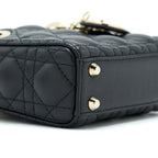 DIOR MICRO LADY DIOR LAMBSKIN BLACK GHW