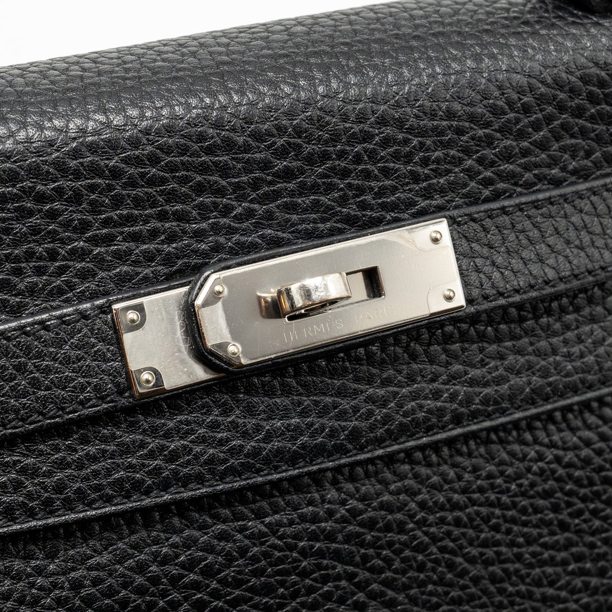 Hermes Kelly 28 Clemence Black SHW