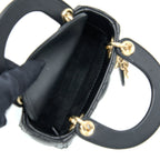 DIOR MICRO LADY DIOR LAMBSKIN BLACK GHW
