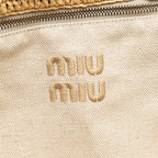 Miu Miu Ivy Crochet Tote Bag Raffia/Cotton/Calfskin Beige SHW