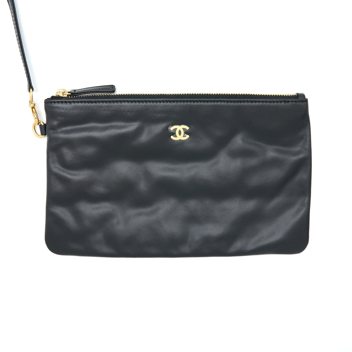 CHANEL 22 BAG MEDIUM SHINY CALFSKIN BLACK GHW (MICROCHIP)