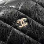 CHANEL 25C QUILTED HOBO BAG CAVIAR BLACK GHW (MICROCHIP)