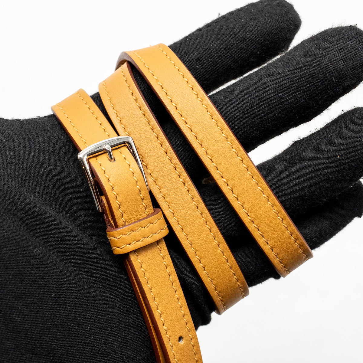 Hermes Hermesnap Suede / Swift Chamois / Sésame SHW