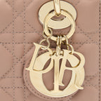 DIOR SMALL LADY DIOR LAMBSKIN LIGHT PINK LGHW