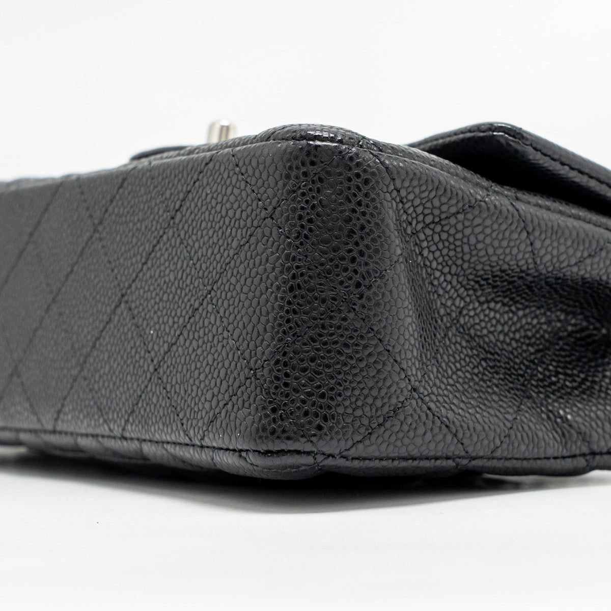 CHANEL MINI RECTANGULAR FLAP BAG CAVIAR BLACK SHW
