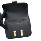 HERMES MINI CONSTANCE EPSOM BLACK RGHW