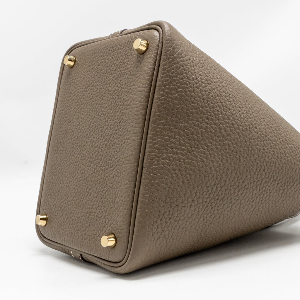 Hermes Picotin 18 Clemence etoupe GHW