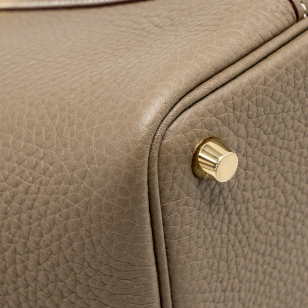 Hermes Picotin 18 Clemence etoupe GHW