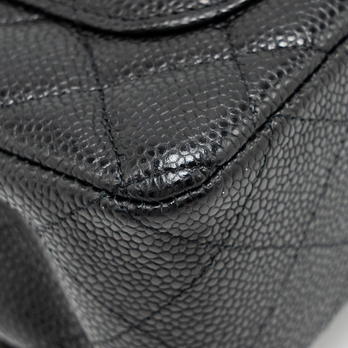 CHANEL MINI RECTANGULAR FLAP BAG CAVIAR BLACK SHW