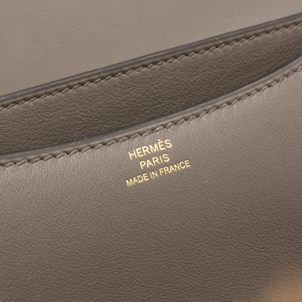 Hermes Mini Constance Swift 8F Gris Etain RGHW