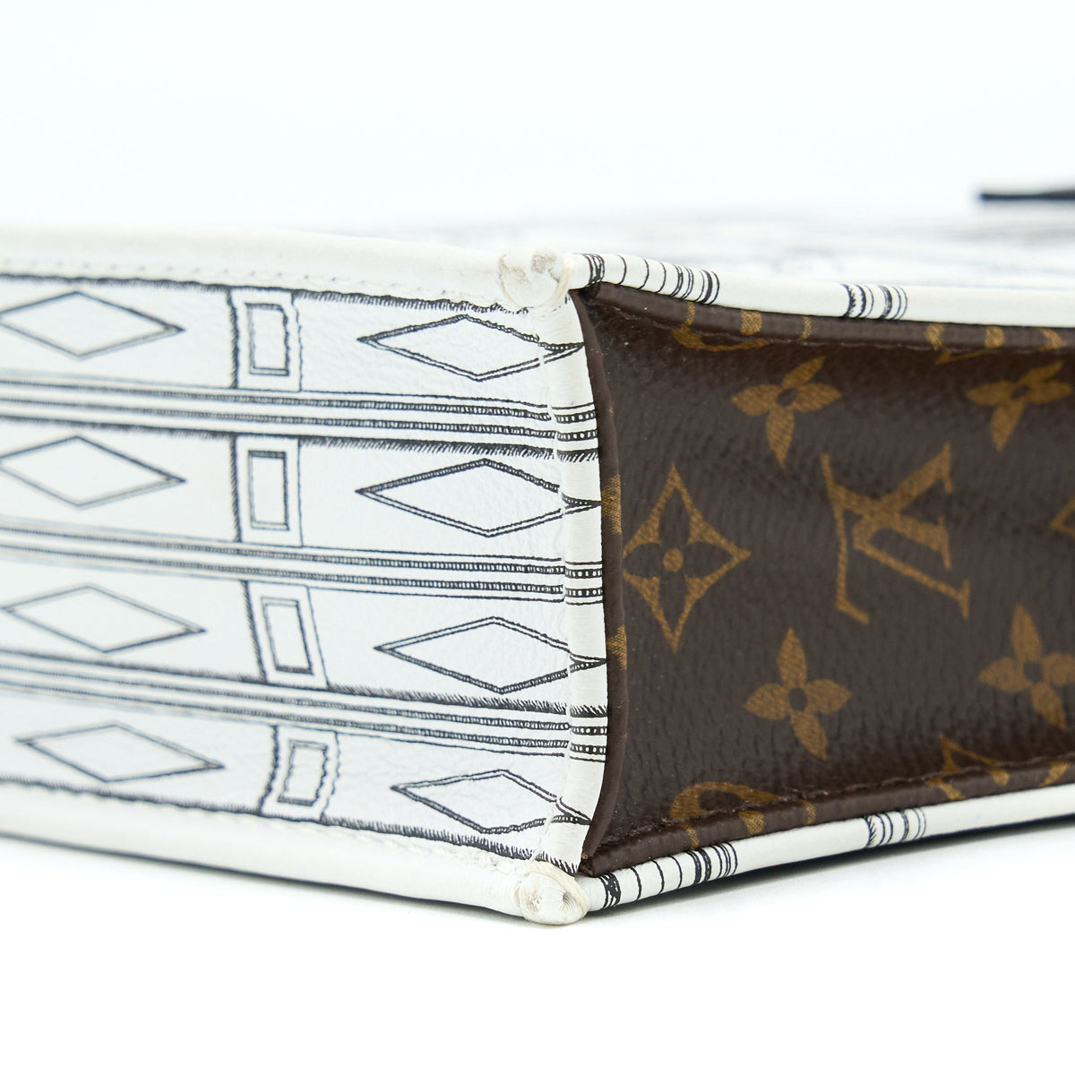 LOUIS VUITTON PETIT SAC PLAT BAG WHITE/BLACK FORNASETTI MONOGRAM CANVAS GHW