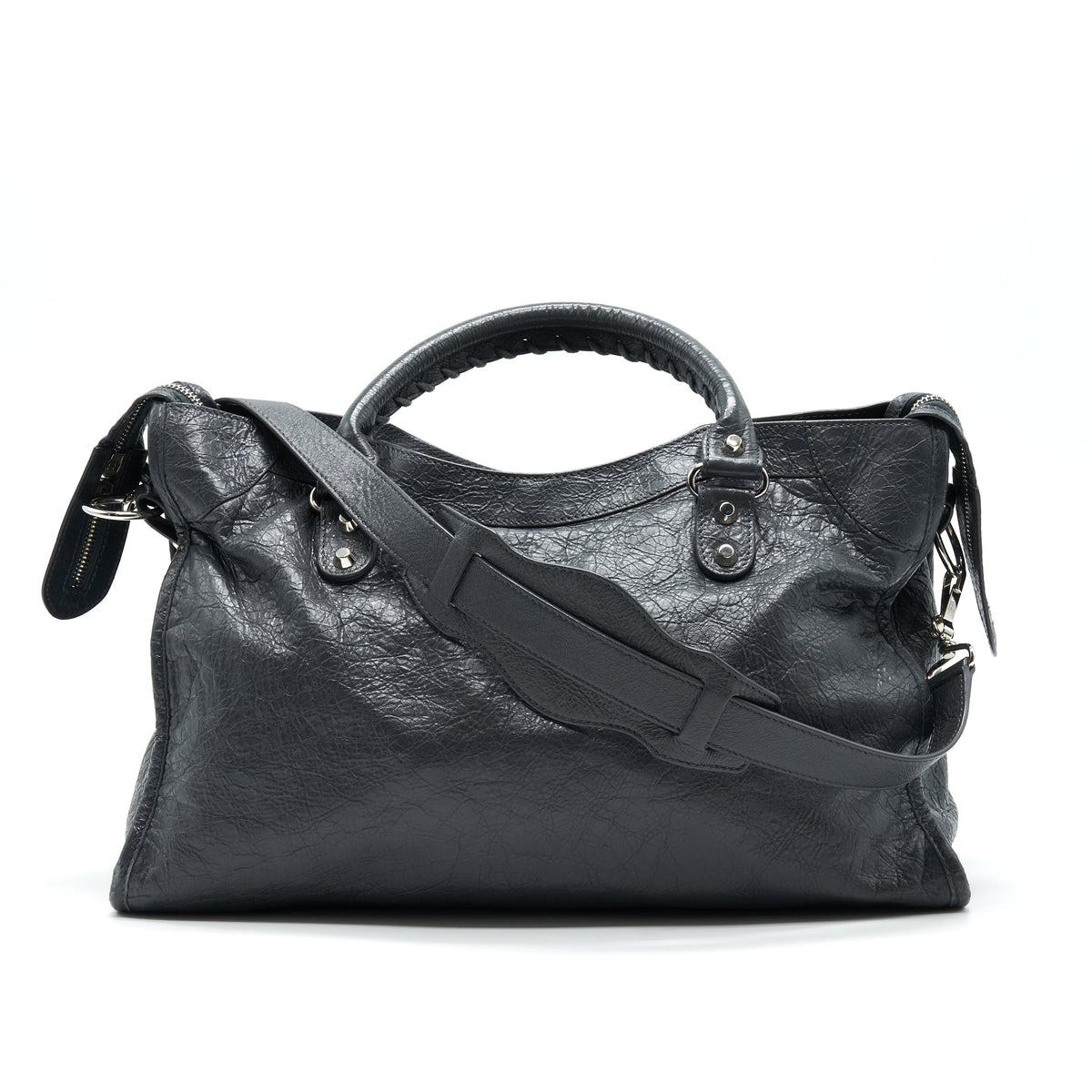 BALENCIAGA MEDIUM GIANT CITY BAG GREY WITH SHW