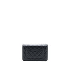 CHANEL CLASSIC WALLET ON CHAIN CAVIAR BLACK SHW (MICROCHIP)