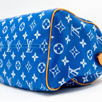 LOUIS VUITTON SPEEDY P9 BANDOULIERE 25 MONOGRAM SOFT CALFSKIN BLEU GHW