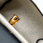 HERMES HERBAG MINI CANVAS / HUNTER LEATHER BLACK / ECRU GHW