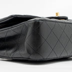 CHANEL MEDIUM CLASSIC DOUBLE FLAP BAG LAMBSKIN BLACK GHW
