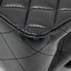 CHANEL MEDIUM CLASSIC DOUBLE FLAP BAG LAMBSKIN BLACK GHW