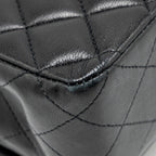 CHANEL MEDIUM CLASSIC DOUBLE FLAP BAG LAMBSKIN BLACK GHW