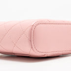 Chanel mini long vanity case with chain caviar pink LGHW