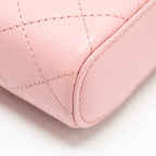 Chanel mini long vanity case with chain caviar pink LGHW
