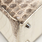 HERMES KELLY 32 CROCODILE NILOTICUS HIMALAYA BLANC SHW