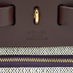 Hermes Herbag 31 Cassis/Ecru/Noir/Rouge Sellier GHW