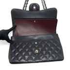 CHANEL JUMBO CLASSIC FLAP BAG CAVIAR BLACK SHW