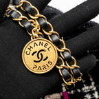 CHANEL MEDIUM 22 BAG QUILTED TWEED BLACK / MULTICOLOUR GHW (MICROCHIP)