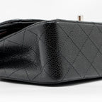 CHANEL SMALL CLASSIC DOUBLE FLAP BAG CAVIAR BLACK SHW