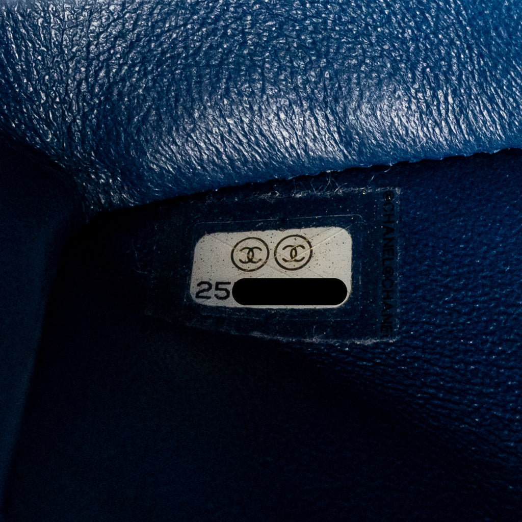 Chanel Mini Rectangular Flap Bag Lambskin Navy SHW