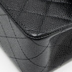 CHANEL SMALL CLASSIC DOUBLE FLAP BAG CAVIAR BLACK SHW