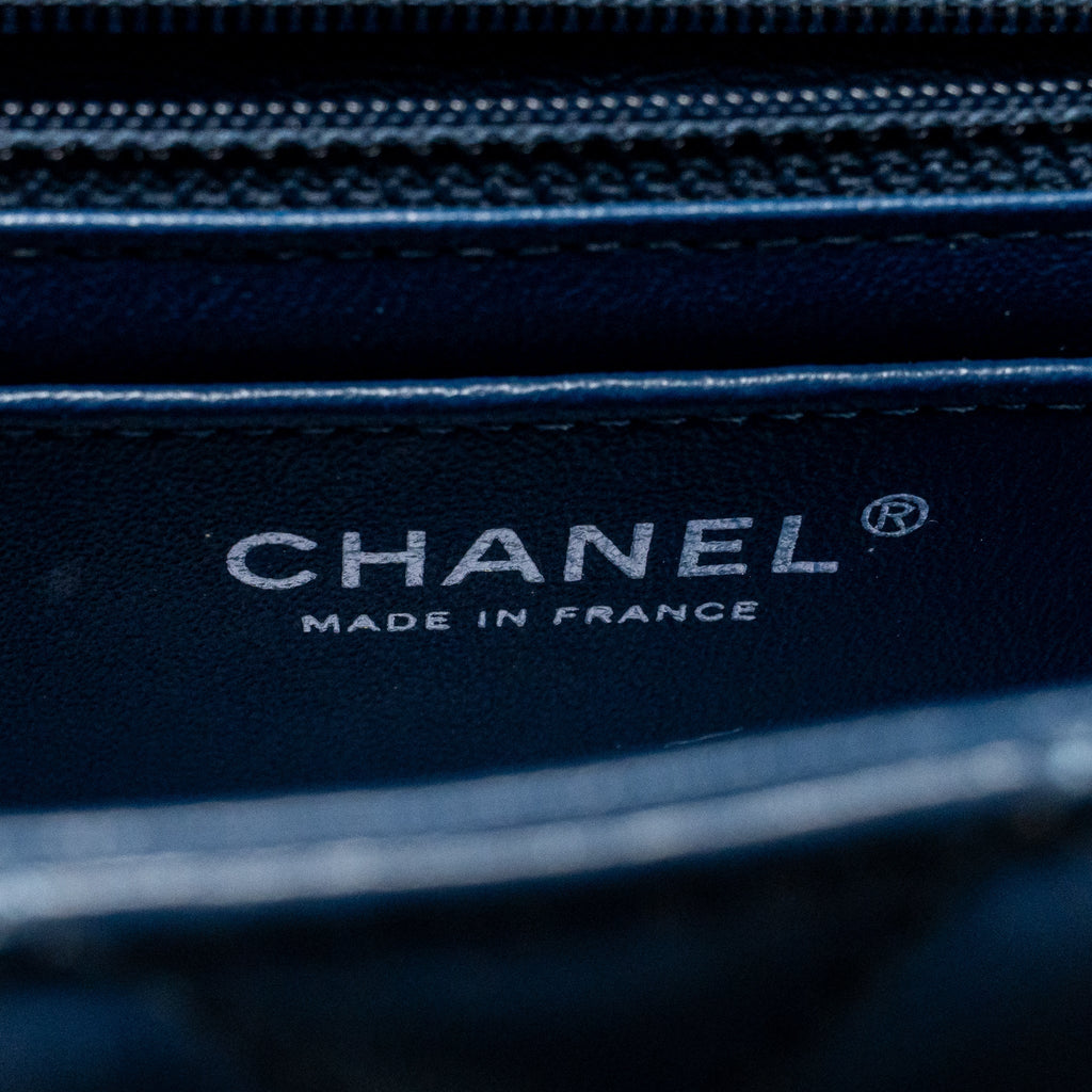 Chanel Mini Rectangular Flap Bag Lambskin Navy SHW