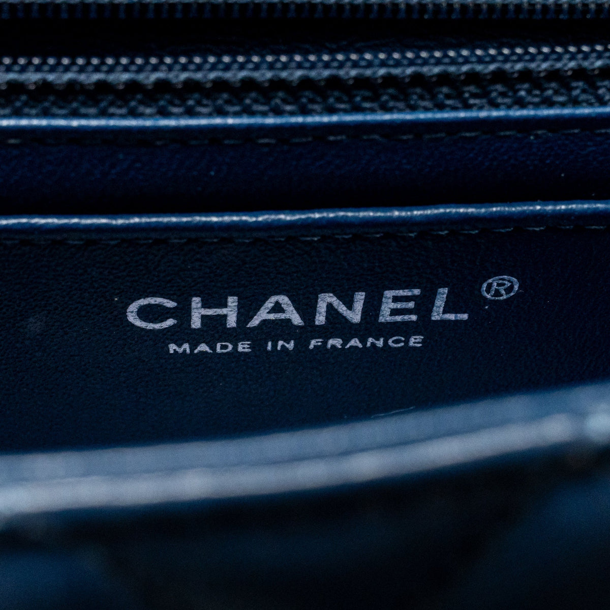 Chanel Mini Rectangular Flap Bag Lambskin Navy SHW