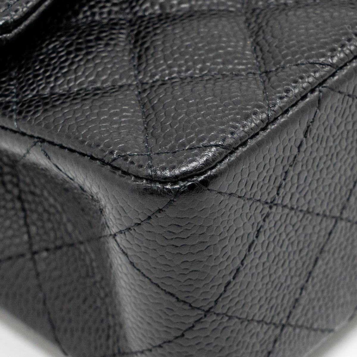 CHANEL SMALL CLASSIC DOUBLE FLAP BAG CAVIAR BLACK SHW
