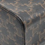 Celine top handle mini vanity case with strap triomphe canvas brown GHW