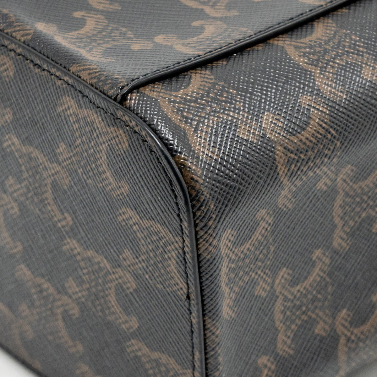 Celine top handle mini vanity case with strap triomphe canvas brown GHW