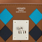 HERMES BIRKIN 30 TRESSAGE SWIFT/EPSOM GOLD/BLEU INDIGO/BLEU NORD SHW