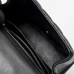 CHANEL MINI SQUARE FLAP BAG LAMBSKIN BLACK GHW