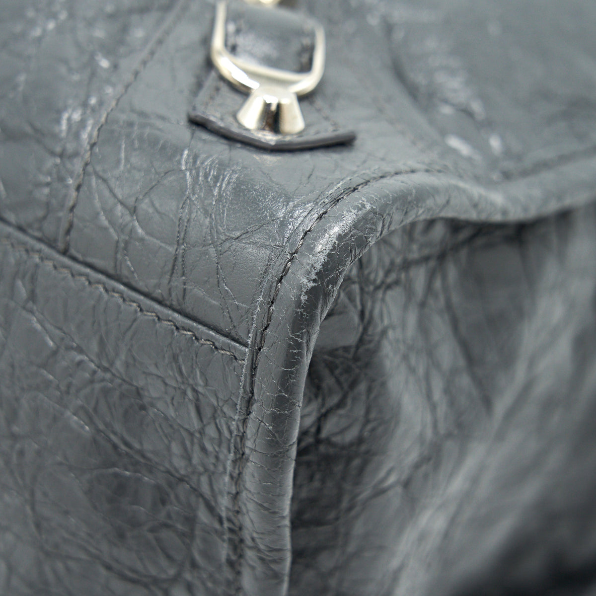 BALENCIAGA MEDIUM GIANT CITY BAG GREY WITH SHW